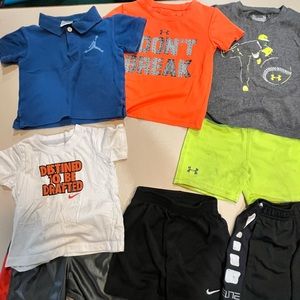 18 months Boys Nike, Under Armour, Jordan shirt and shorts bundle